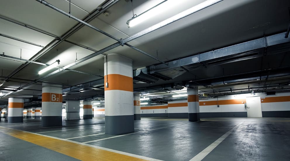 Karbonatlaşma Önleyici Sistemler uygulanmış kapalı araç parkı